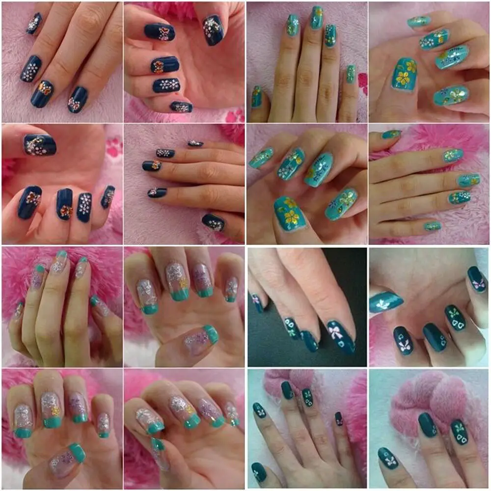 Хорошее качество 3D Красочные наклейки для ногтей маникюр Советы DIY украшения