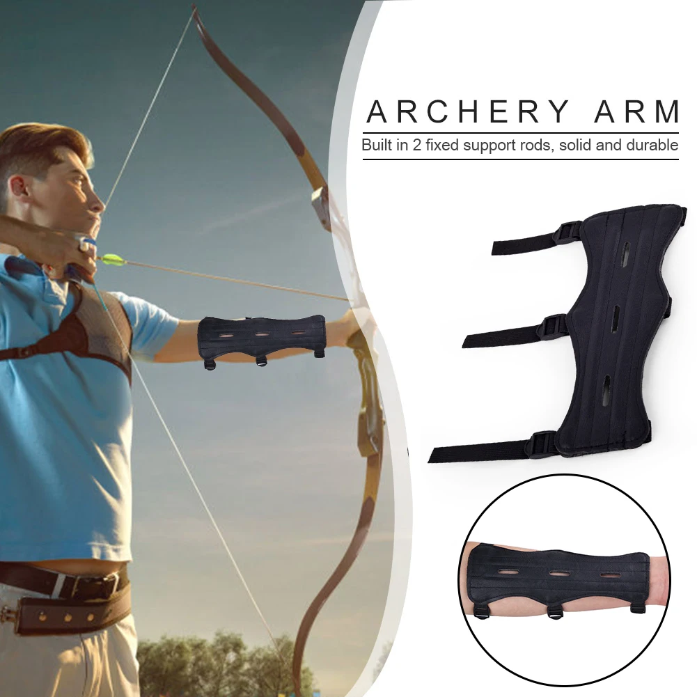 

Leather Archery Arm Protector Guard for Men Adjustable Bow Shooting Elastic Armband Straps Shoot Wrist Guard Protector Gear
