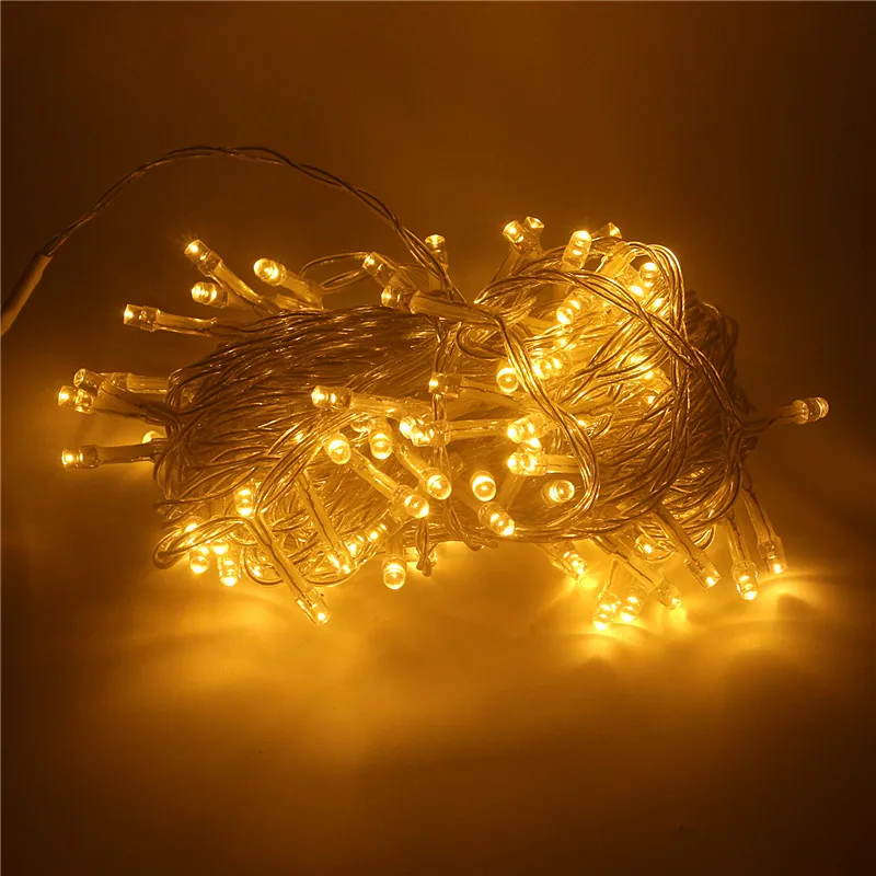 LED String Light 10M 20M 30M 50M 100M Xmas Holiday With DC12V Power Supply Christmas Decoration Lights Warm white RGB Blue | Лампы и