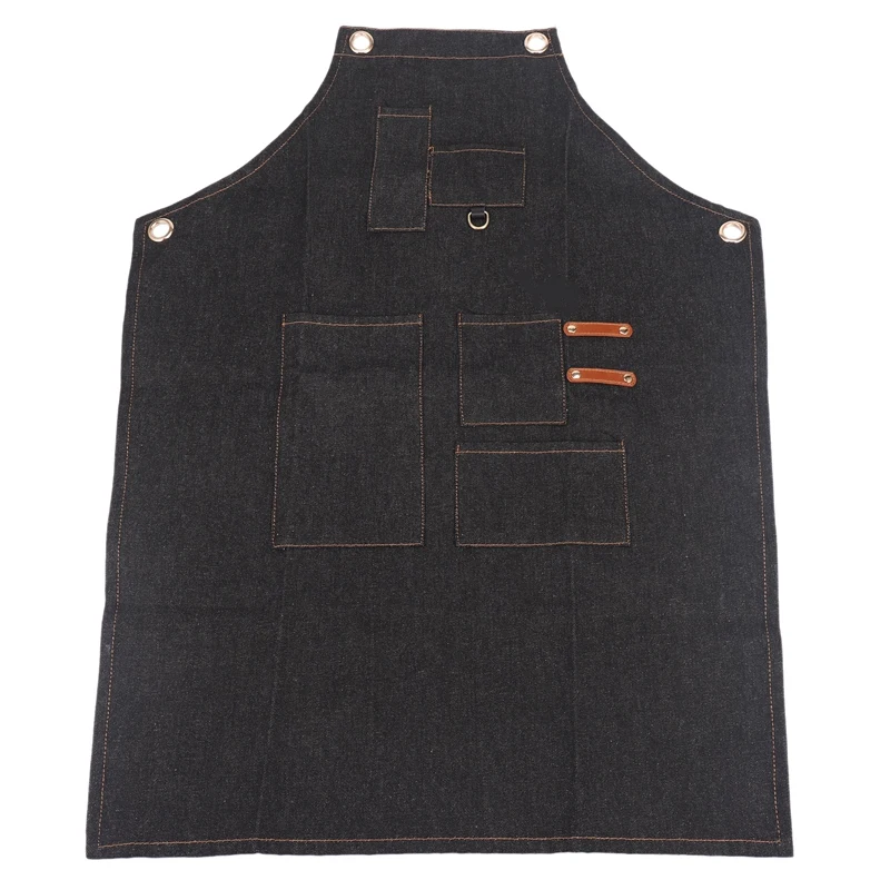 

Новый фартуки под джинсу кожу канат простая форма унисекс для взрослых Джинсы женские фартуки Для мужчин мужской Дамская Кухня Парикмахерс...