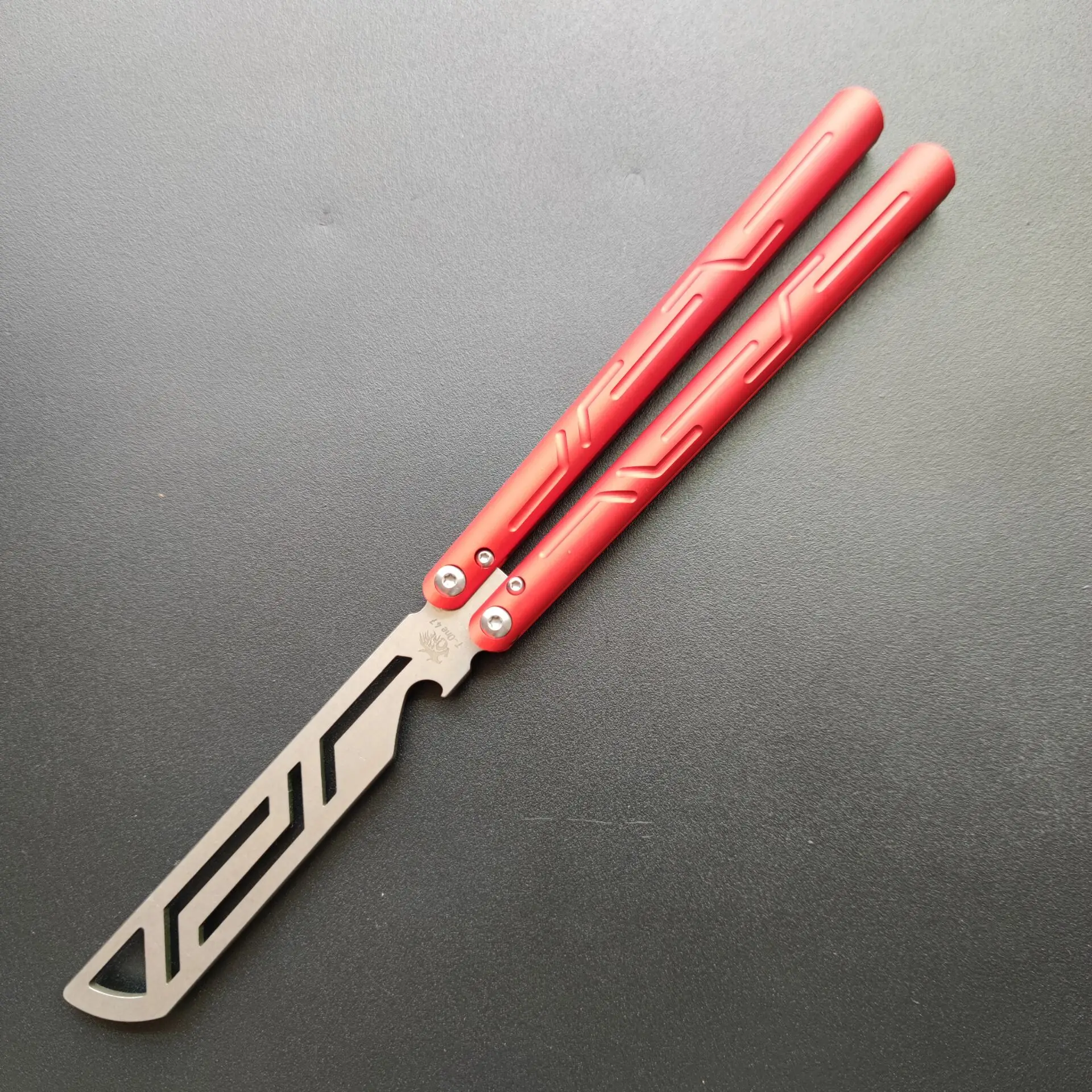 Тренировочный нож-бабочка One Cyoz система втулок лезвие 440 алюминиевая ручка нож