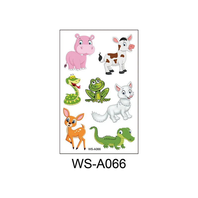 10 шт. животные джунглей тату наклейки восхитительный зоопарк животное боди арт