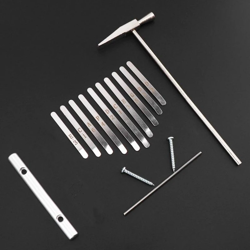 10 клавишный калимба Diy Набор бас дерево большой палец фортепиано Mbira для картина