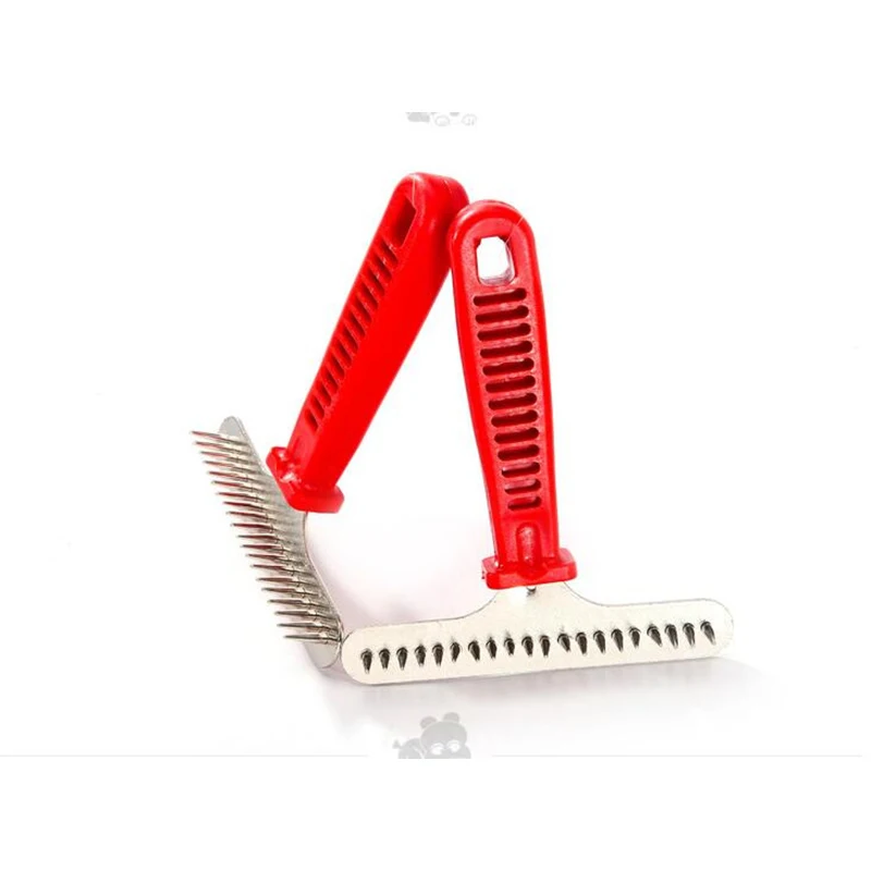 Собака Уход за лошадьми гребень собака кисточки Нержавеющая сталь волос