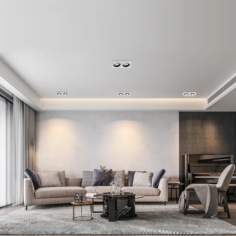 Встраиваемая потолочная лампа с двойной головкой и регулируемым углом 14 Вт 24