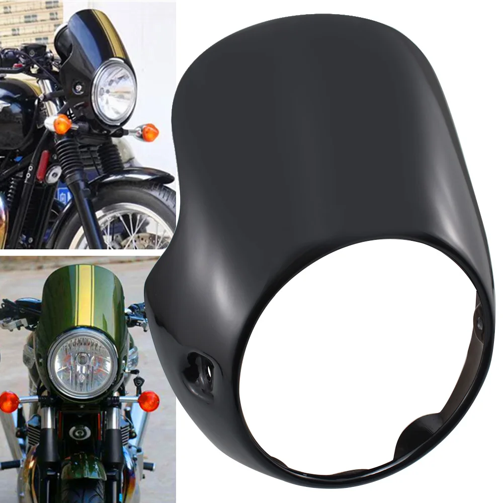 

7 "фары обтекатель маска капот для Honda CB150 р 18 поездок на мотоцикле Ducati Monster Triumph Bonneville T100 T12 Thruxton фара Тактический целеуказатель прицел Запчаст...