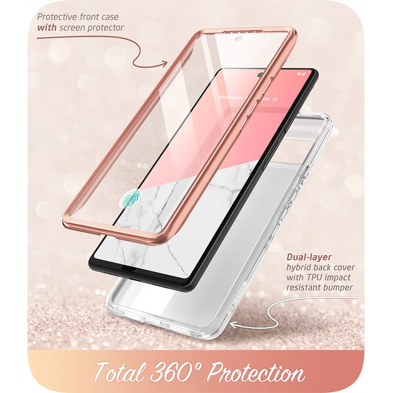 i blason for google pixel 6 case 2021 release cosmo slim full body stylish protective case with built in screen protector free global shipping