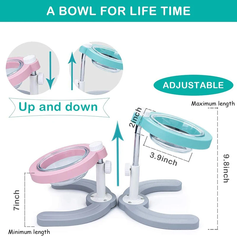 

Standing Bowl with Non-Slip Rubber Base for Pet Bowls for Dogs and Cats Ran Colors