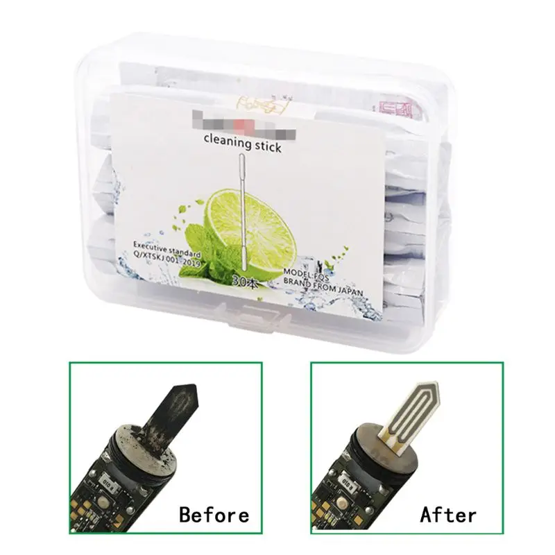 30 шт./кор. чистящее средство двойной головкой ватные тампоны для IQOS 2 4 плюс экрана