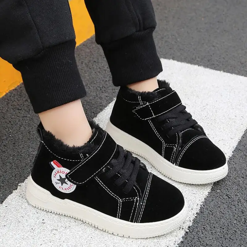 Детские зимние ботинки Повседневная обувь на резиновой подошве для маленьких