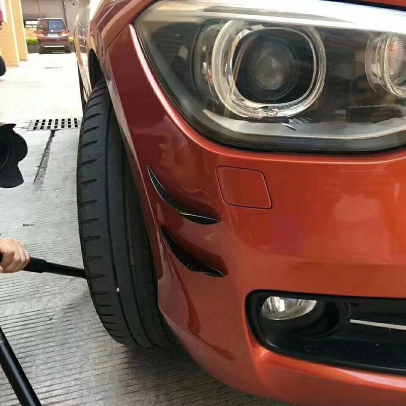 Новинка 4 шт. Универсальный C стиль углеродное волокно передний бампер Canards Shark Fins