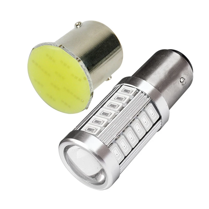 10 шт. BA15S P21W светодиодный ная автомобильная лампа 1156 COB 12 SMD В напряжение и 4 1157 P21/5W