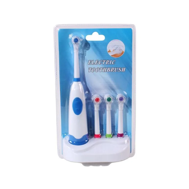 

1 Set Green Blue Purple Pink Electric Toothbrush Waterproof Dental Care Revolving Toothbrush Heads + 3 Nozzles Oral Hygiene