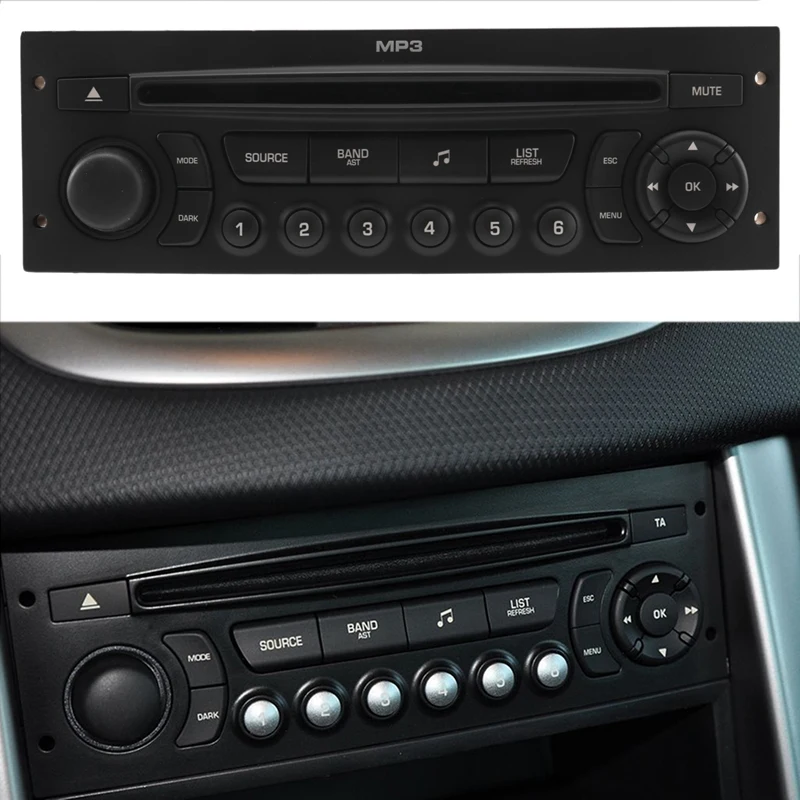 RD43 Car Radio with CD USB Aux MP3 for Peugeot 207 206 307 308 408 807 Citroen C2 C3 C4 C5 C8 | Автомобили и мотоциклы