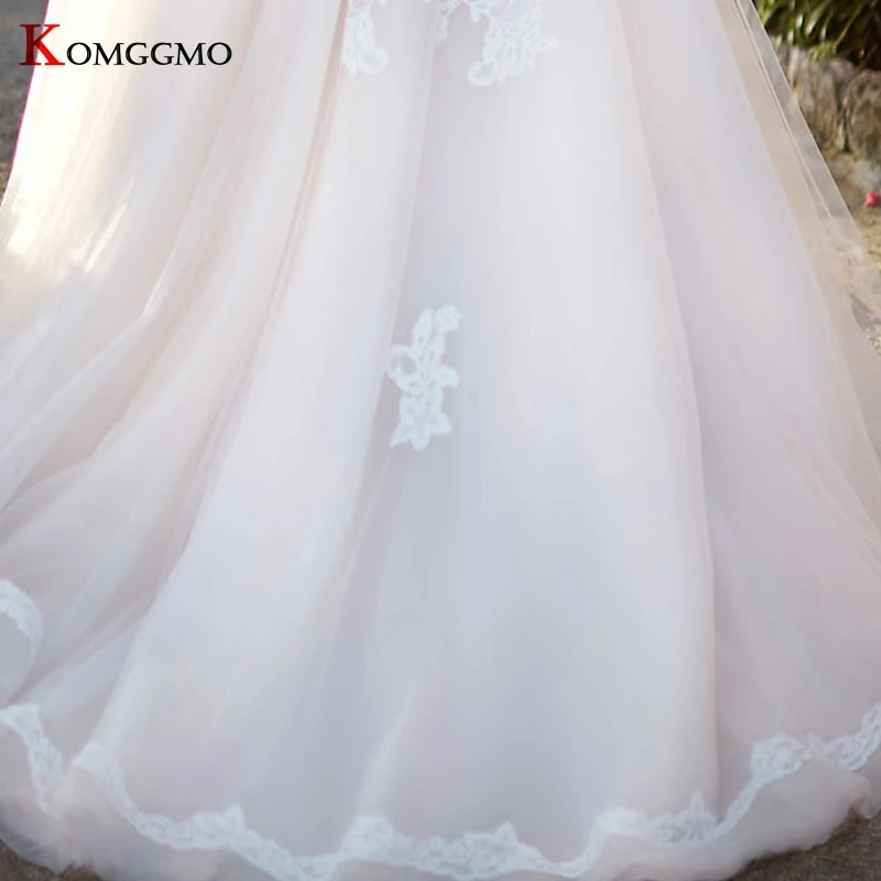 

Luxury Full Sleeve Embroidery Appliques Tulle Bridal Ball Gown 2021 New Arrival O-Neck Backless Court Train Lace Wedding Dress