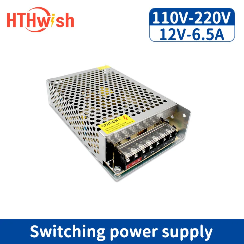 

Импульсный источник питания HTHwish, 12 В, 220 А, от в до 12 В, источник питания 78 Вт, трансформатор переменного тока в постоянный ток, Светодиодный д...