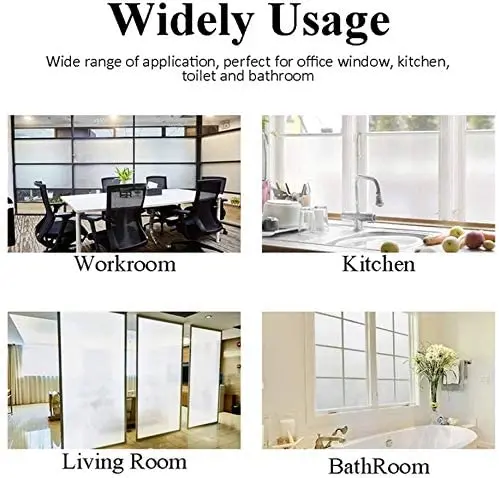 

New Style Window Film With Static Cling for Bedroom,Light Blocking Heat Control Window Stickers,Privacy Opaque Window Tint Film