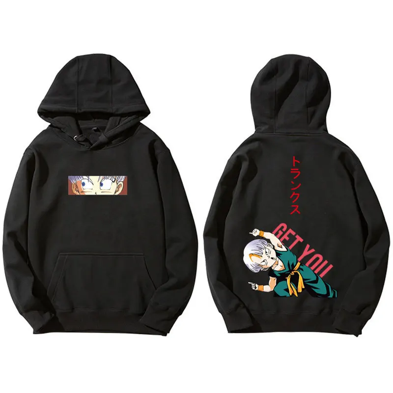 Harajuku Японская манга Sudadera Dragon Ball толстовки для мужчин и женщин любителей хип хоп Goten мужские шорты плюс бархат свободные пара толстовки