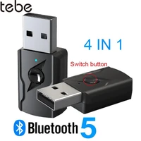 tebe 3 5mm aux bluetooth stereo receiver transmitter adapter wireless usb audio dongle for pc tv headphones speaker
