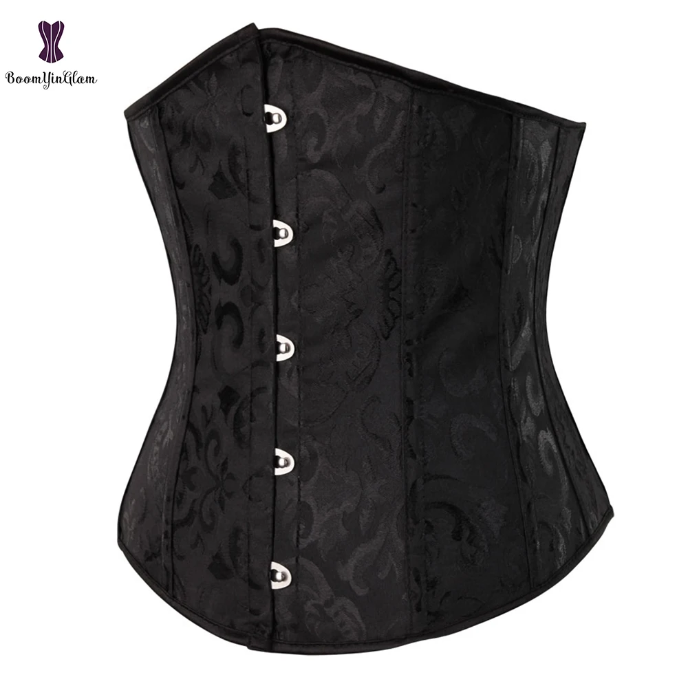 Жаккардовый корсет с цветочным принтом под грудью готические корсеты Женский