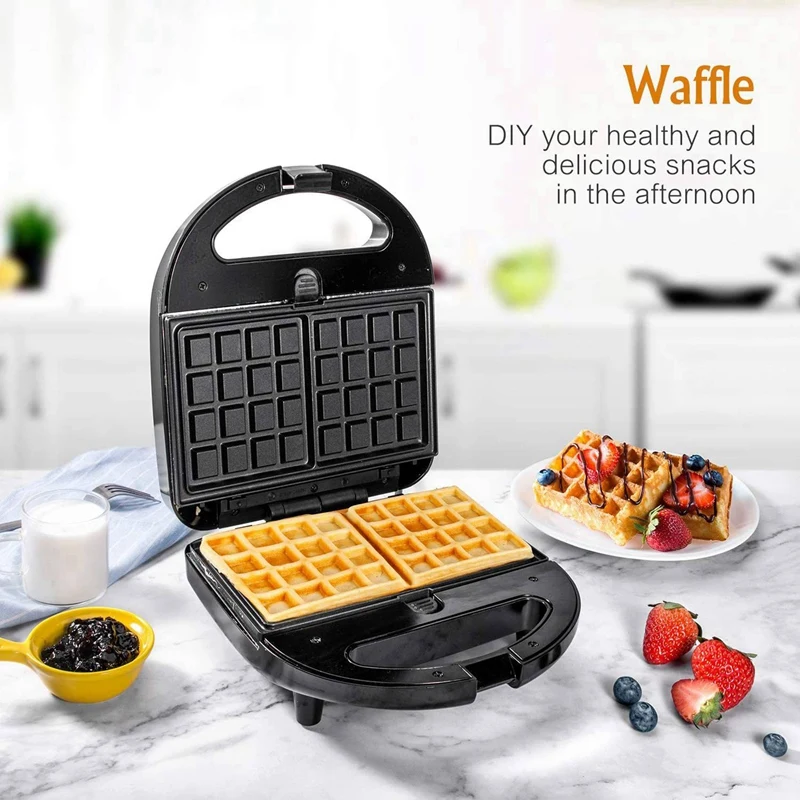 

1 Set Sandwich Press, Waffle and Steak Machine EU Plug & 1 Pcs Batter Separator Cupcakes Pancakes Catter Dispenser