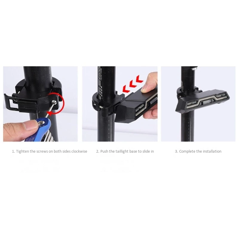 

WEST BIKING Bicycle Light USB Charge Mountain Road Bike Taillight Safety Warning LED Lamp Three Colors Cycling Tail Light