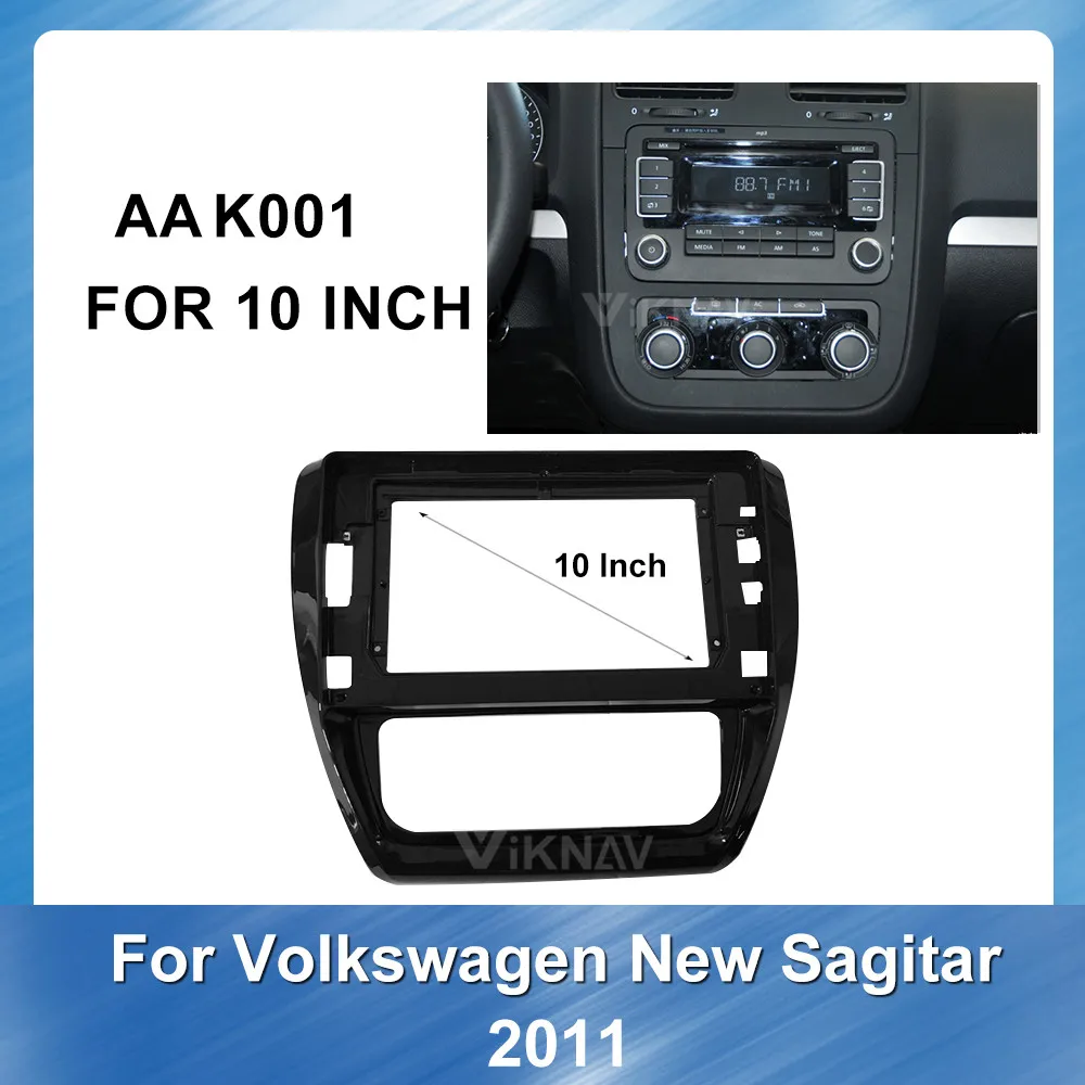 

10 inch Car Radio Facia Panel Frame Frame Dashboard Panel For Volkswagen Sagitar 2011 panel dash Installation Mount Dash
