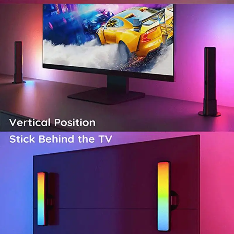 

RGB-лампа светодиодсветодиодный с голосовым управлением и поддержкой Bluetooth, 2 шт.