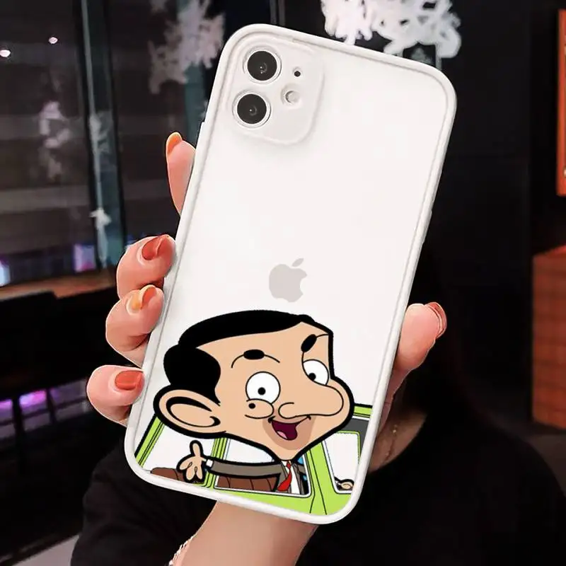 

Comedy Mr. Bean Phone Cases Matte Transparent for iPhone 7 8 11 12 s mini pro X XS XR MAX Plus cover funda