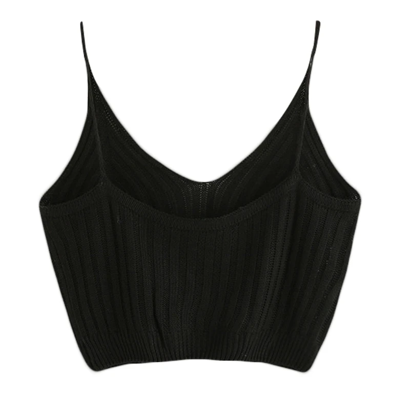 

Women's Summer Basic Sexy Strappy Sleeveless Racerback Crop Top L4ME