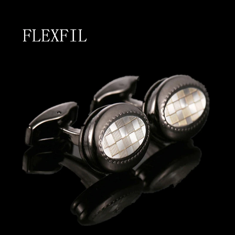 

FLEXFIL Jewelry Fashion shirt cufflink for mens Brand cuff button cuff link High Quality Wedding male abotoaduras Free Shipping
