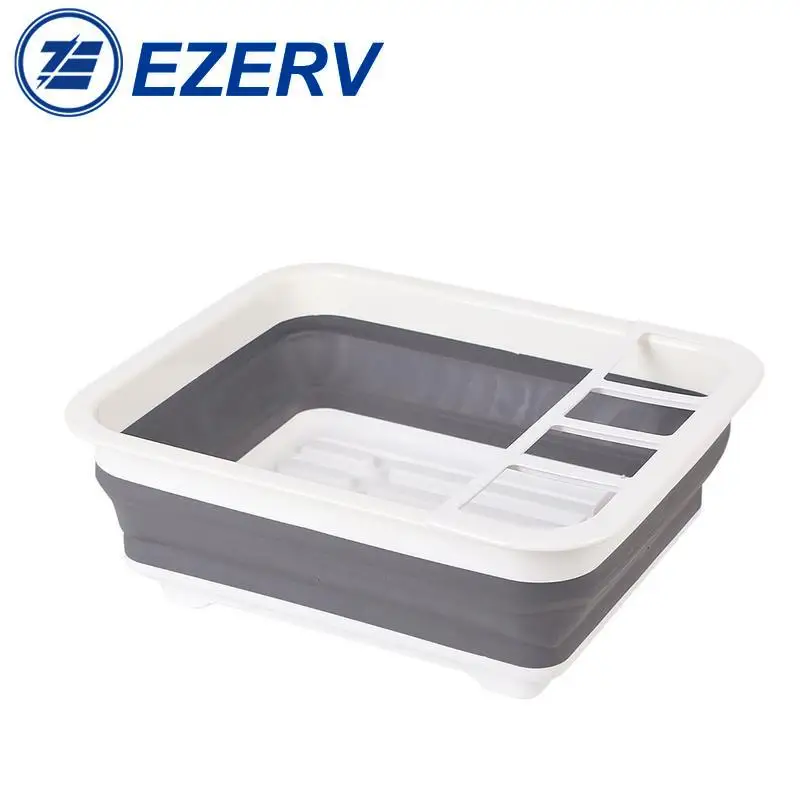 New Camper Car Foldable Dish Rack Tableware Portable Bowl TPR Sink Design RV Boats Caravan accessories trailer | Автомобили и