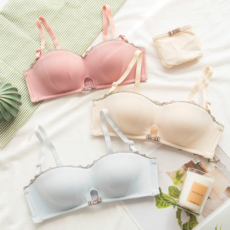 Женский комплект нижнего белья пуш ап Roseheart с зелеными вставками и