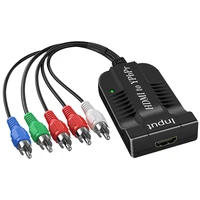 hdmi to 5rca component rgb ypbpr converter support osd 1080p with resolution switch for tvbox vhs vcr dvd recorders