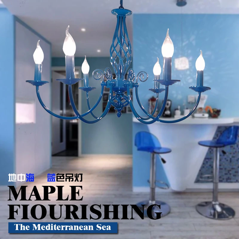 Dia 53 см Американский минималистский сад черная белая бронзовая железная люстра Ретро столовая спальня лампа