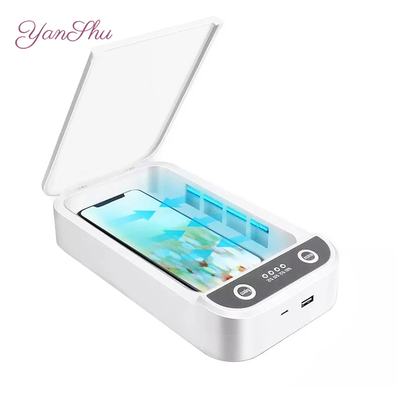 portable ultraviolet disinfection mobile phone case sanitizer mobile sterilizer with charger uv cell phone sanitizer free global shipping