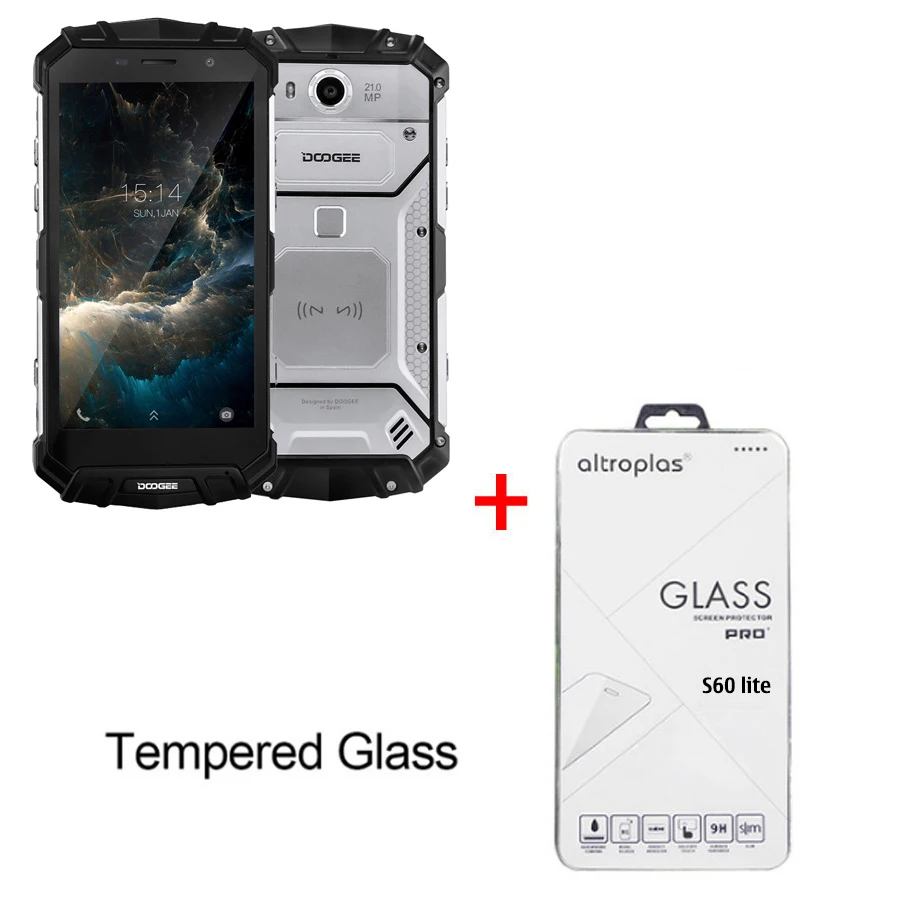 Black n Film DOOGEE S60 Lite IP68 вода 5580 мАч Беспроводная зарядка 12V2A Быстрая зарядка 5,2 ''FHD MT6750T Восьмиядерный 4 ГБ 32 ГБ смартфон 16,0 Мп камера - Цвет: Black n Film