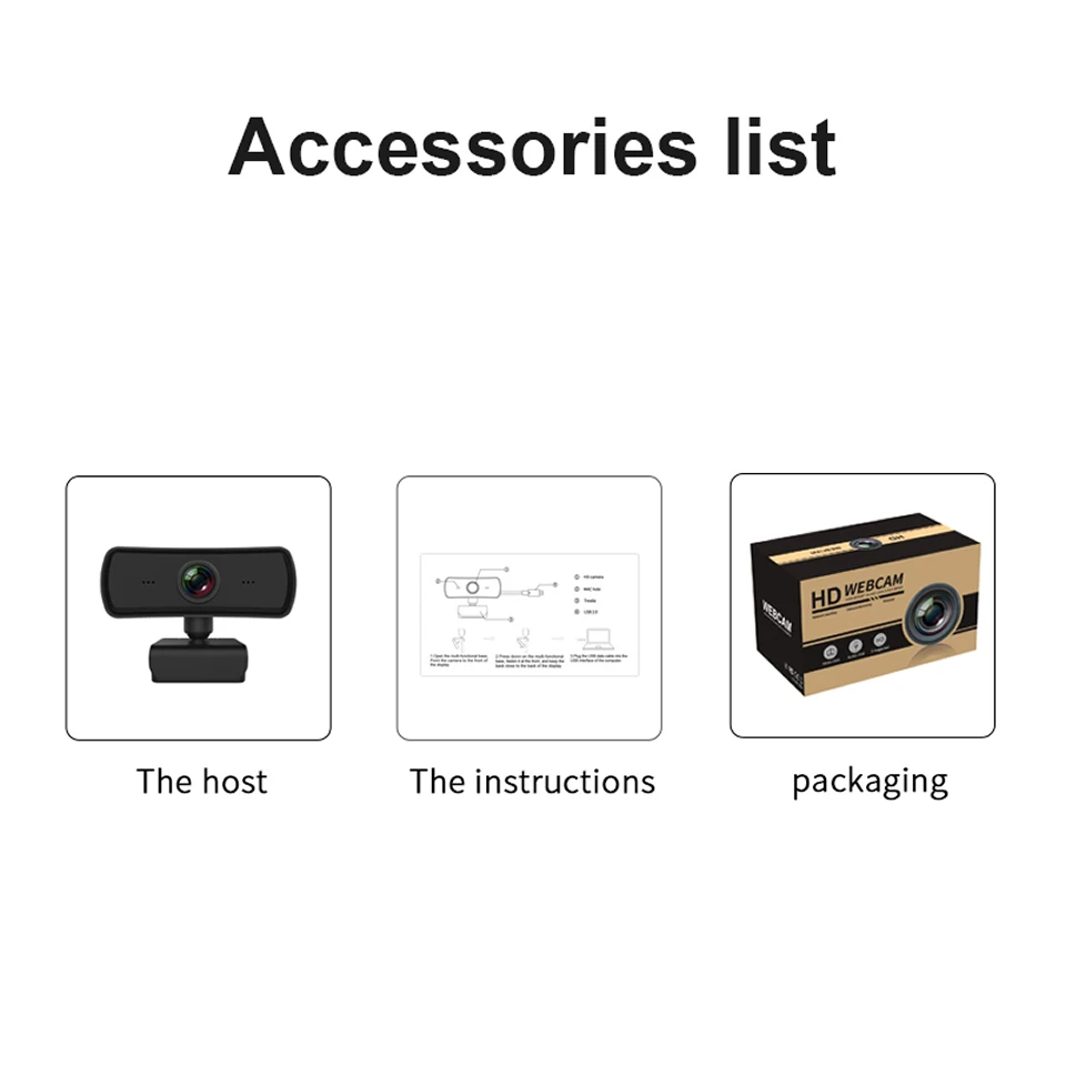 

2K Webcam HD 2040*1080P Computer PC WebCamera with Microphone Rotatable Cameras for Live Broadcast Video Calling Conference Work