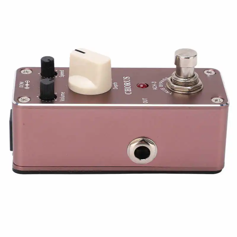 Металлическая гитарная моноблочная педаль со светодиодным индикатором