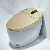 luxury modern bathroom one piece electronic wc automatic commode intelligent closestool gold smart toilet with bidet function