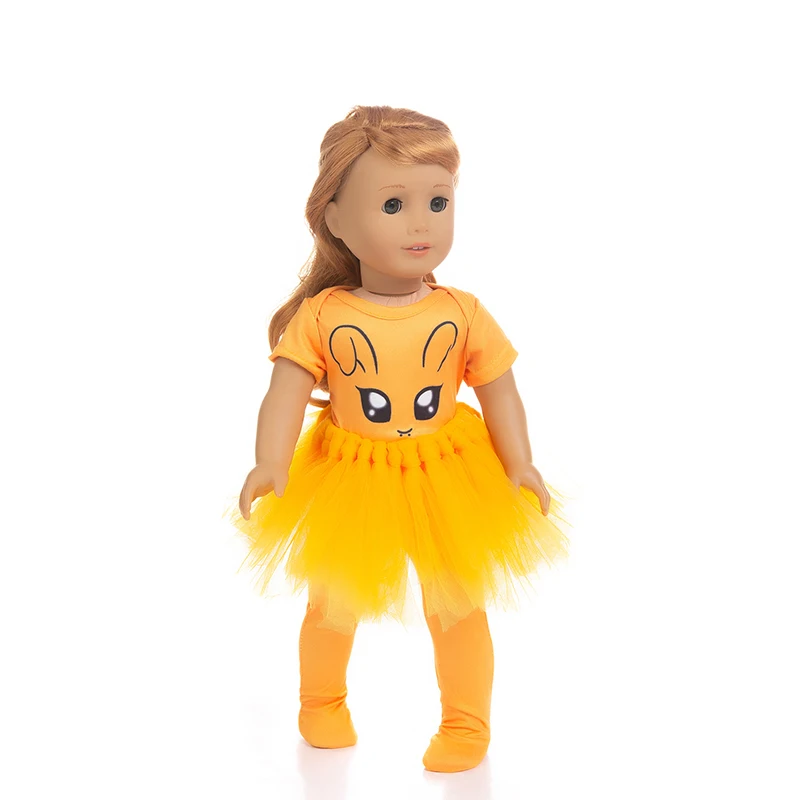 Born New Baby Fit 18 дюймов 43 см Одежда для куклы кукла белый желтый синий Кролик Радуга