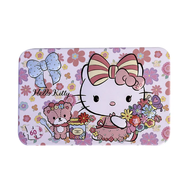 Пазлы hello kitty, 60 деталей, блестящие головоломки для детей, Обучающие Развивающие головоломки, игрушки
