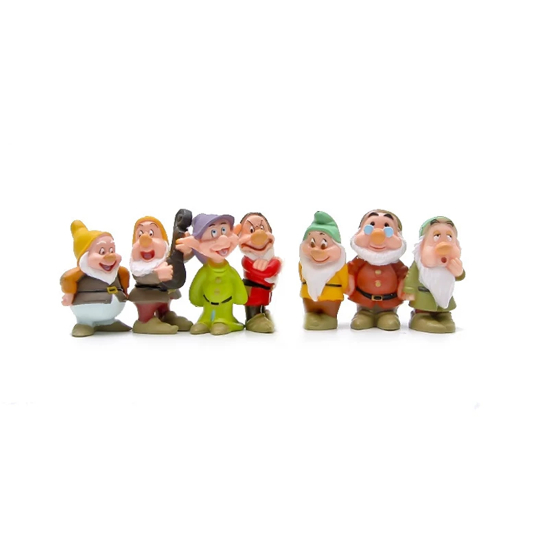 Милый Белоснежка, 7 гномов, статуэтк, украшение для дома, миниатюрные подарки для детей, бонсай, декоративная фигурка, смола, ремесло, садовое украшение