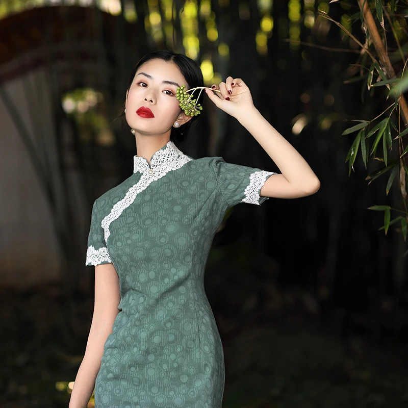 

Dress Girl's Casual Republic of China Style Socialite Women's Mid-Length Student Retro Women's Clothing Fashion Women Fairy