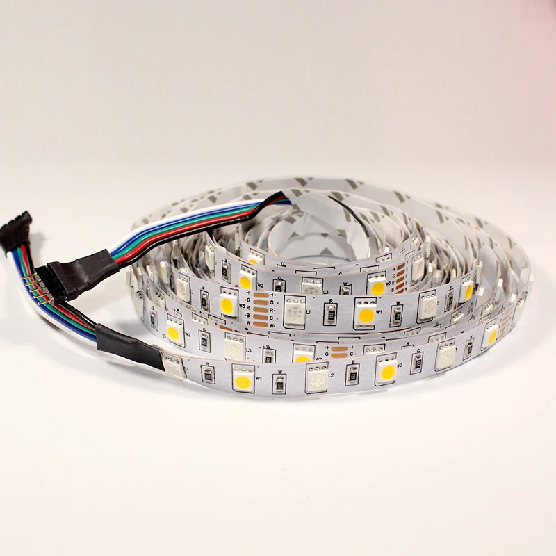 5050 2835 rgb rgbw светодиодный светильник Водонепроницаемая 12 В 0,5 м 1 м 5 м Гибкий Светильник для ПК неоновая светодиодная Диодная лента