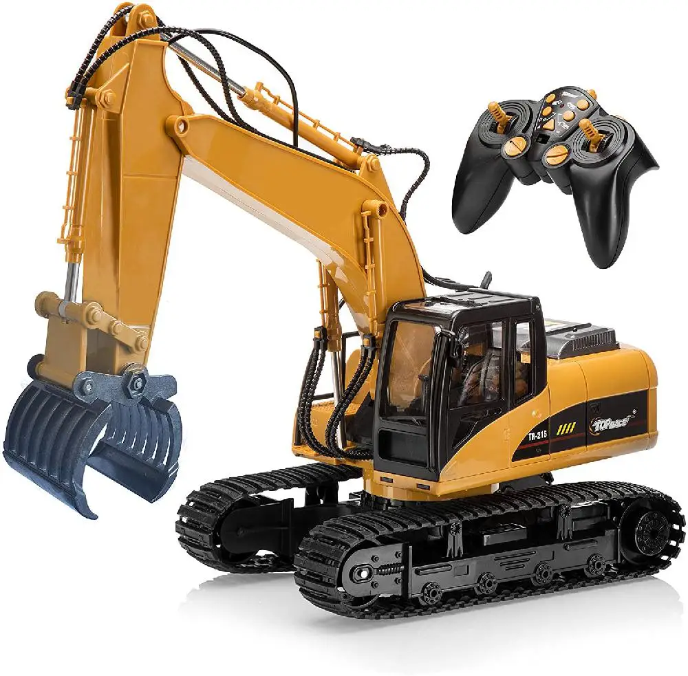 

Игрушечный экскаватор Huina 1570 1:14 RC, 16-канальный автомобиль с дистанционным управлением из сплава, 6-канальный и 5-канальный RTR инженерный автом...
