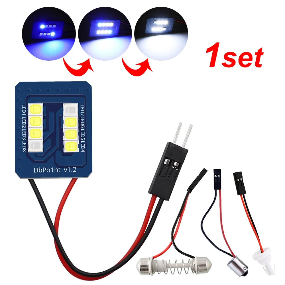 T10 Festoon Ba9s светодиодная панельная лампочка 2835 SMD Синий Белый Автомобильный