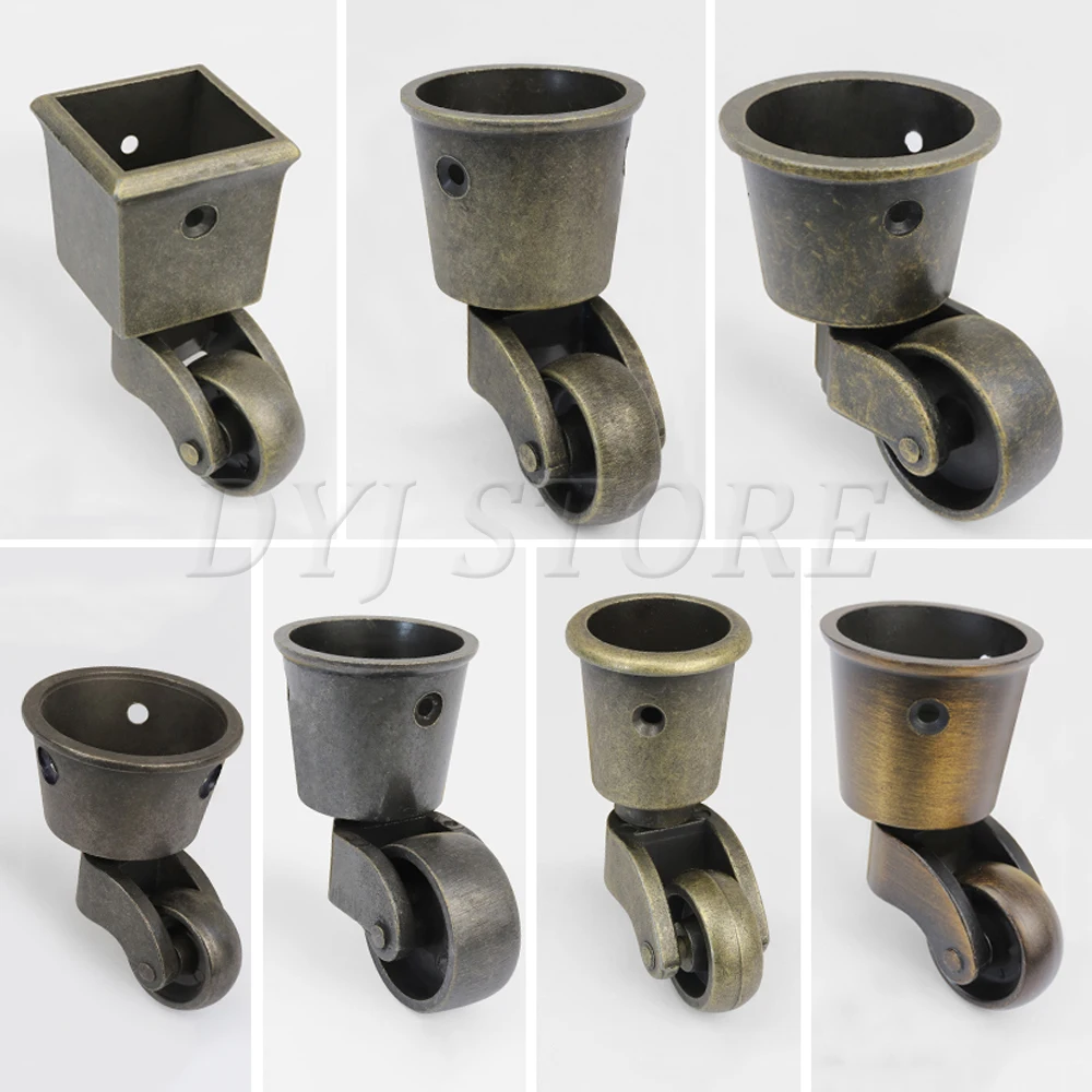 

Multi-size Zinc Alloy Caster Wheels, Round Cup Casters Wheels Heavy Duty Furniture Legs Wheels, for Sofa Chair Cabinet Workbench