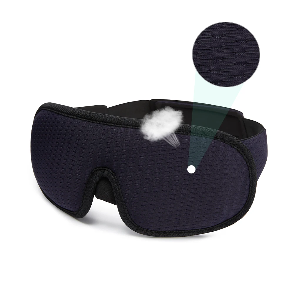3D Sleeping Mask Block Out Light Soft Padded Sleep Mask For Eyes Slaapmasker Eye Shade Blindfold Sleeping Aid Face Mask Eyepatch images - 6