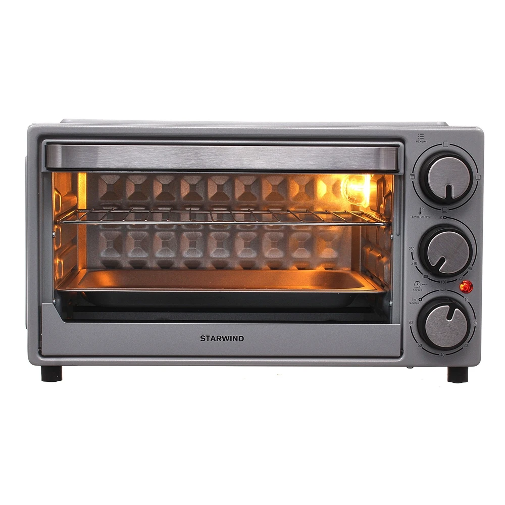 Мини-печь Starwind SMO2002 1300 Вт серебристый | Бытовая техника